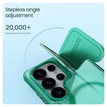 Samsung Galaxy S25 Ultra Nillkin IceBlade Prop Magnetisk Cover - MagSafe-kompatibel, skydelåg til linse - Sort