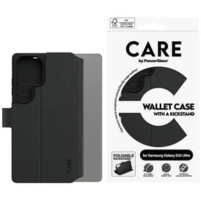 Samsung Galaxy S25 Ultra PanzerGlass Care Feature Pung etui med stativ - Sort
