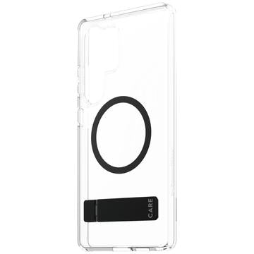 Samsung Galaxy S25 Ultra PanzerGlass Care Kickstand Cover - MagSafe-kompatibel - Klar / Sort