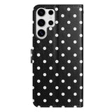 Samsung Galaxy S25 Ultra Pung Etui med Prikket Mønster - Sort