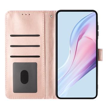 Samsung Galaxy S25 Ultra Pung Etui med Prikket Mønster - Pink