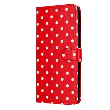 Samsung Galaxy S25 Ultra Pung Etui med Prikket Mønster - Rød