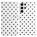 Samsung Galaxy S25 Ultra Pung Etui med Prikket Mønster - Hvid