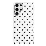 Samsung Galaxy S25 Ultra Pung Etui med Prikket Mønster - Hvid