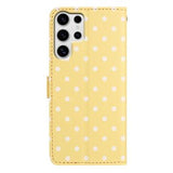 Samsung Galaxy S25 Ultra Pung Etui med Prikket Mønster - Gul