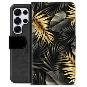 Samsung Galaxy S25 Ultra Premium Flip Cover med Pung - Gyldne Blade
