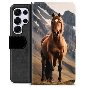 Samsung Galaxy S25 Ultra Premium Flip Cover med Pung - Hest