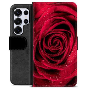 Samsung Galaxy S25 Ultra Premium Flip Cover med Pung - Rose