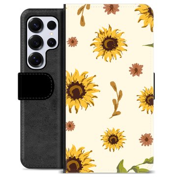 Samsung Galaxy S25 Ultra Premium Flip Cover med Pung - Solsikke