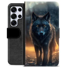 Samsung Galaxy S25 Ultra Premium Flip Cover med Pung - Ulv