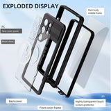 Samsung Galaxy S25 Ultra Redpepper IP68 Magnetisk Vandtæt Etui - Sort