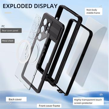 Samsung Galaxy S25 Ultra Redpepper IP68 Magnetisk Vandtæt Etui - Sort