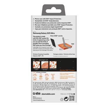Samsung Galaxy S25 Ultra SBS Extreme Active D3O Cover - Gennemsigtig