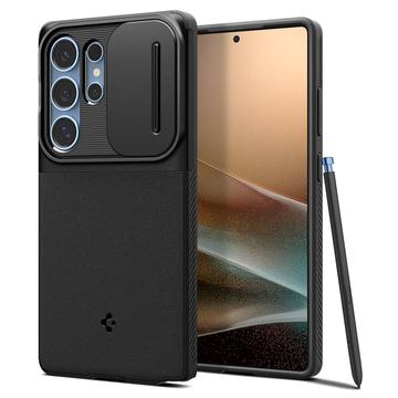 Samsung Galaxy S25 Ultra Spigen Optik Armor Cover - Sort