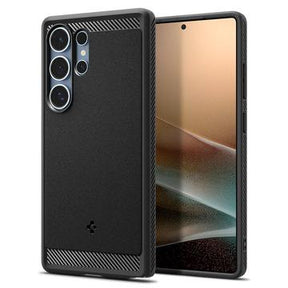 Samsung Galaxy S25 Ultra Spigen Rugged Armor Mag TPU Cover - Sort