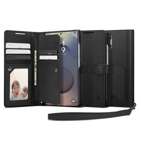 Samsung Galaxy S25 Ultra Spigen Wallet S Etui - Sort