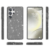Samsung Galaxy S25 Ultra Stylish Glitter Series Hybrid Cover - Sort