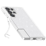 Samsung Galaxy S25 Ultra Stylish Glitter Series Hybrid Cover - Hvid