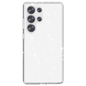 Samsung Galaxy S25 Ultra Stylish Glitter Series Hybrid Cover - Hvid