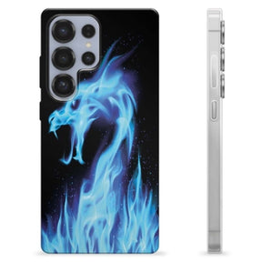Samsung Galaxy S25 Ultra TPU Cover - Blå Ild Drage