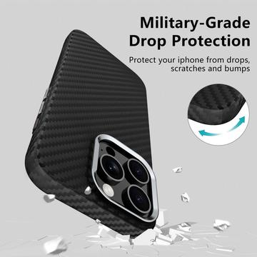 Samsung Galaxy S25 Ultra Tech-Protect Ion Carbon Plast Cover - MagSafe-kompatibel - Sort / sølv
