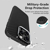 Samsung Galaxy S25 Ultra Tech-Protect Ion Carbon Plast Cover - MagSafe-kompatibel - Sort / sølv