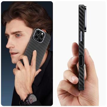 Samsung Galaxy S25 Ultra Tech-Protect Ion Carbon Plast Cover - MagSafe-kompatibel - Sort / sølv