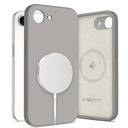 iPhone 16e/17e Tech-Protect flydende silikone cover - MagSafe-kompatibel - Stengrå