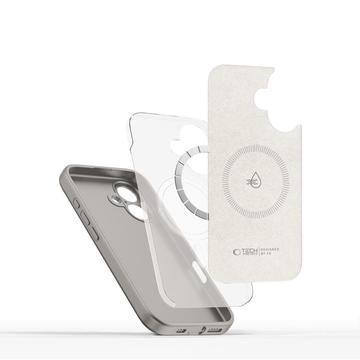 iPhone 16e/17e Tech-Protect flydende silikone cover - MagSafe-kompatibel - Stengrå