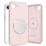 iPhone 16e/17e Tech-Protect flydende silikone cover - MagSafe-kompatibel - Pink Perle