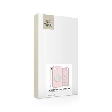 iPhone 16e/17e Tech-Protect flydende silikone cover - MagSafe-kompatibel - Pink Perle