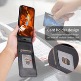 Samsung Galaxy S25 Ultra Vertikal Flip Taske med Kortholder - Sort