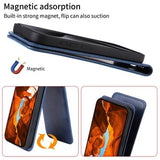 Samsung Galaxy S25 Ultra Vertikal Flip Taske med Kortholder - Sort