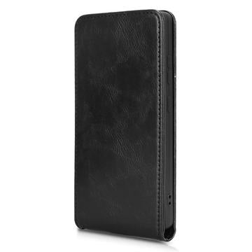 Samsung Galaxy S25 Ultra Vertikal Flip Taske med Kortholder - Sort