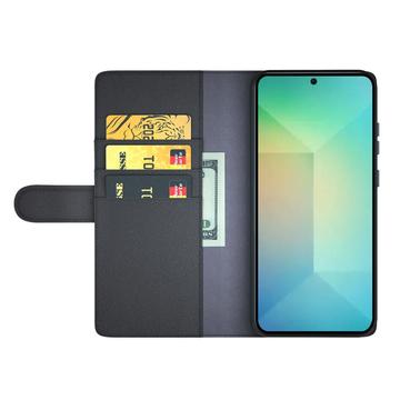 Samsung Galaxy S25 Læderpung med Stativ - Sort