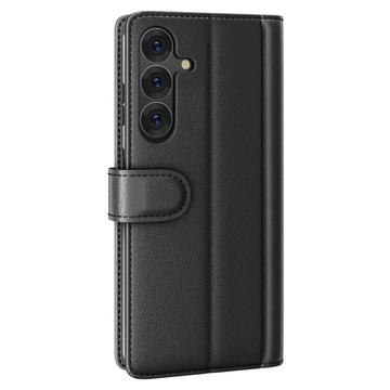 Samsung Galaxy S25 Læderpung med Stativ - Sort