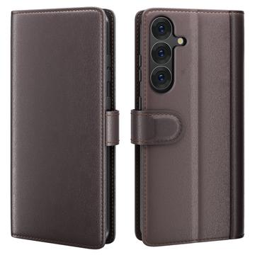 Samsung Galaxy S25 Læderpung med Stativ - Brun