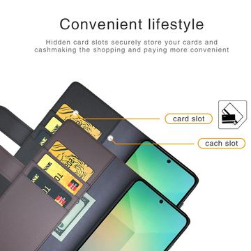 Samsung Galaxy S25 Læderpung med Stativ - Brun