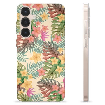Samsung Galaxy S25+ TPU Cover - Lyserøde Blomster