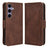 Samsung Galaxy S25+ Kortholder Pung Etui - Brun