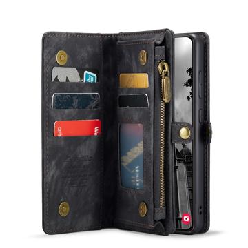 Samsung Galaxy S25+ Caseme 008 2-i-1 Multifunktionel Pung - Sort