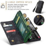 Samsung Galaxy S25+ Caseme 008 2-i-1 Multifunktionel Pung - Sort