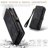 Samsung Galaxy S25+ Caseme 008 2-i-1 Multifunktionel Pung - Sort