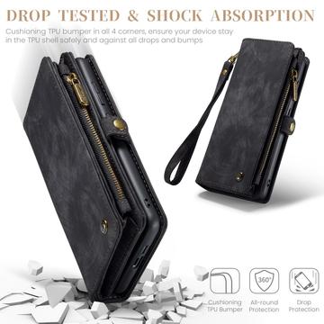 Samsung Galaxy S25+ Caseme 008 2-i-1 Multifunktionel Pung - Sort