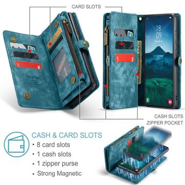 Samsung Galaxy S25+ Caseme 008 2-i-1 Multifunktionel Pung - Blå