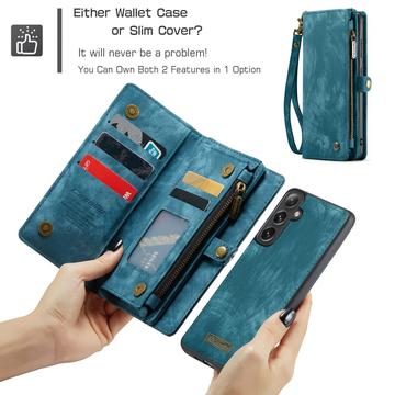 Samsung Galaxy S25+ Caseme 008 2-i-1 Multifunktionel Pung - Blå