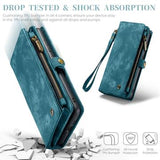 Samsung Galaxy S25+ Caseme 008 2-i-1 Multifunktionel Pung - Blå