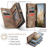 Samsung Galaxy S25+ Caseme 008 2-i-1 Multifunktionel Pung - Brun