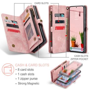 Samsung Galaxy S25+ Caseme 008 2-i-1 Multifunktionel Pung - Pink