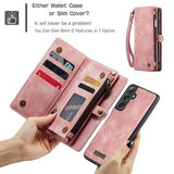 Samsung Galaxy S25+ Caseme 008 2-i-1 Multifunktionel Pung - Pink